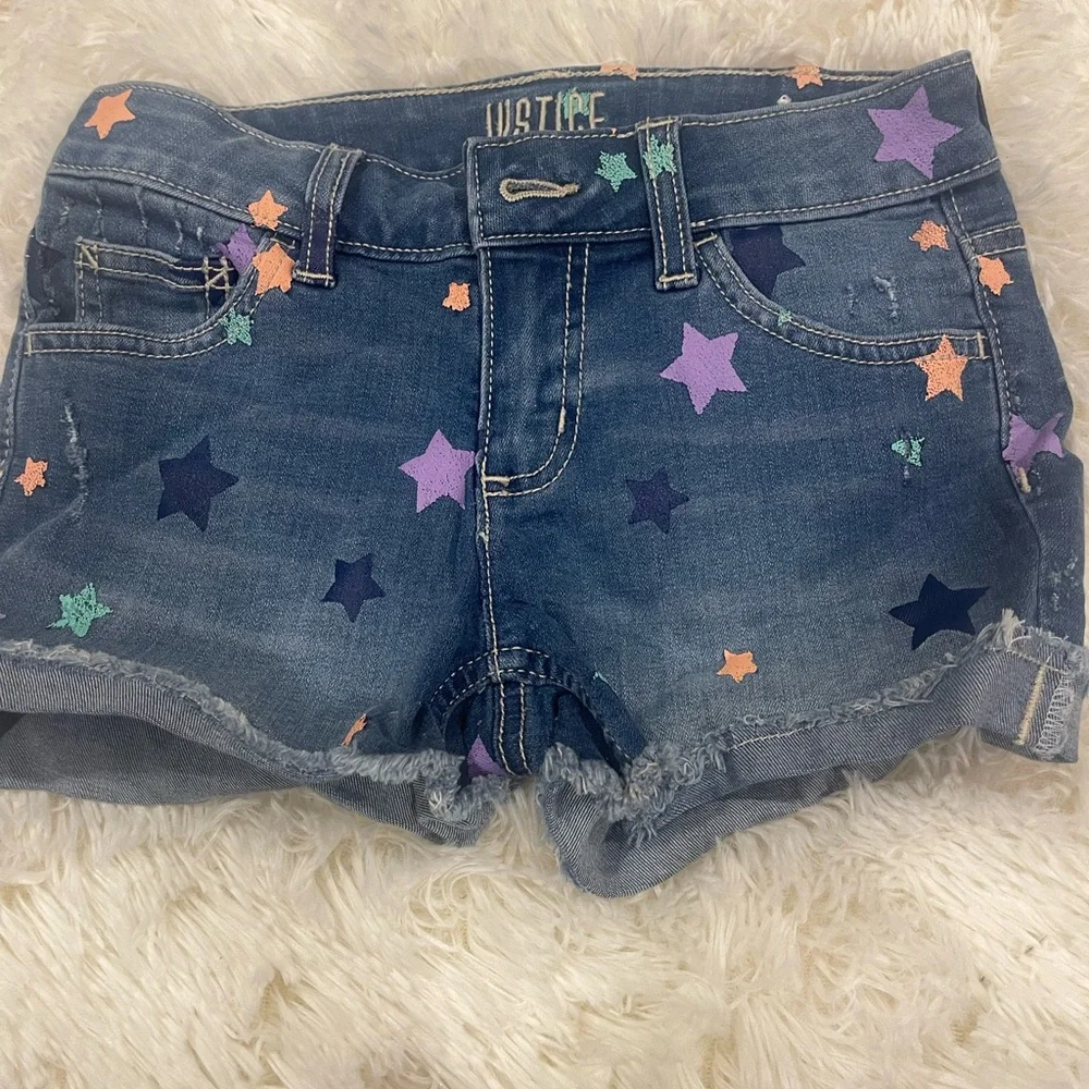 Girls Justice star denim‎ shorts